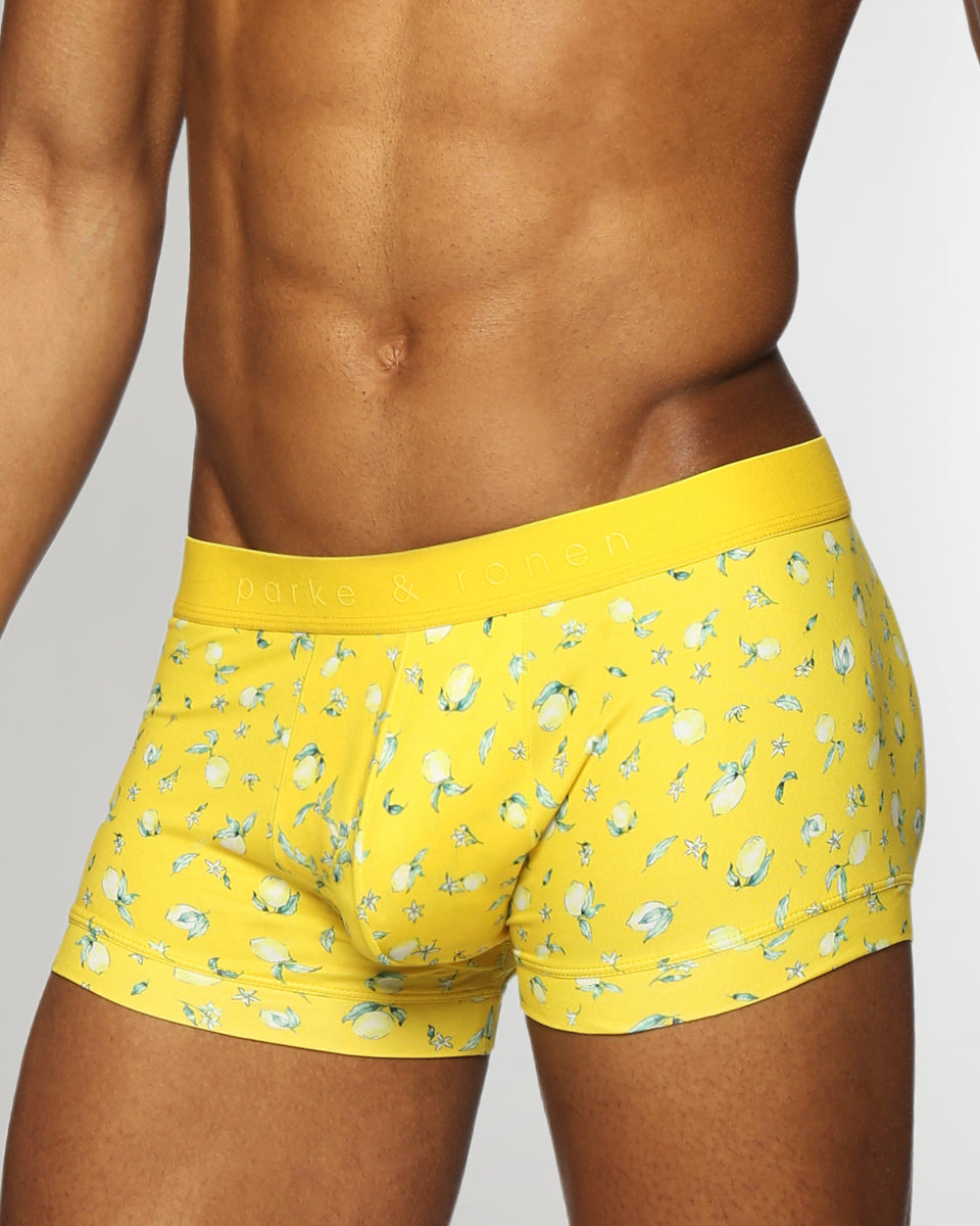 Parke & Ronen Printed Low-Rise Trunk Parke & Ronen Printed Low-Rise Trunk Meyer-lemon-yellow