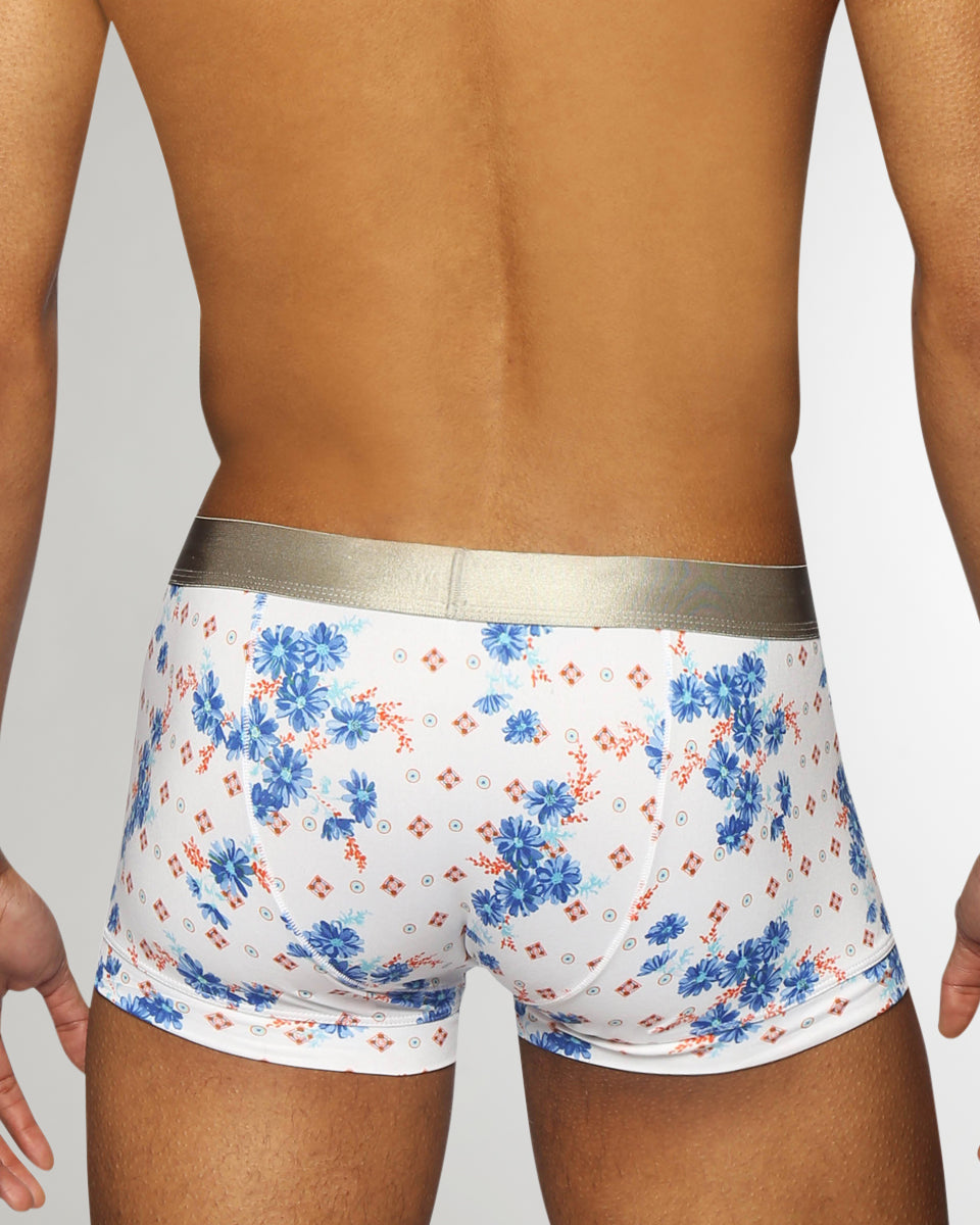 Parke & Ronen Printed Low-Rise Trunk Parke & Ronen Printed Low-Rise Trunk Posies-lapis