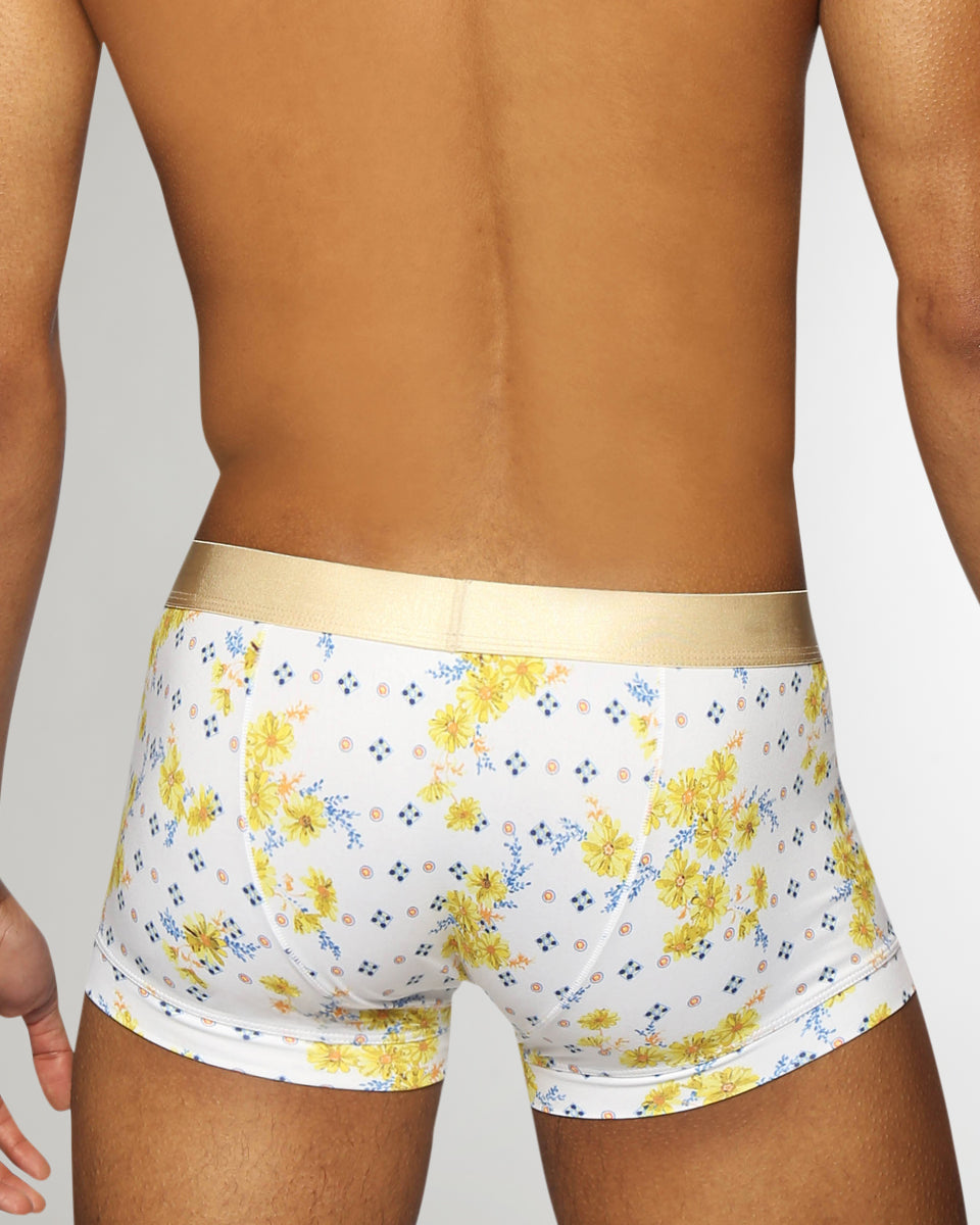 Parke & Ronen Printed Low-Rise Trunk Parke & Ronen Printed Low-Rise Trunk Posies-yellow