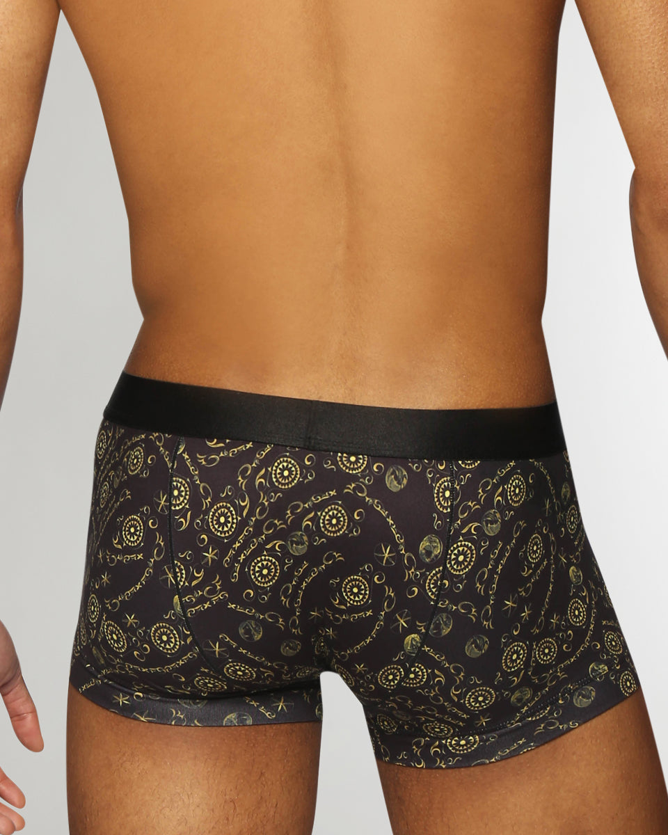 Parke & Ronen Printed Low-Rise Trunk Parke & Ronen Printed Low-Rise Trunk Roman-coins-black