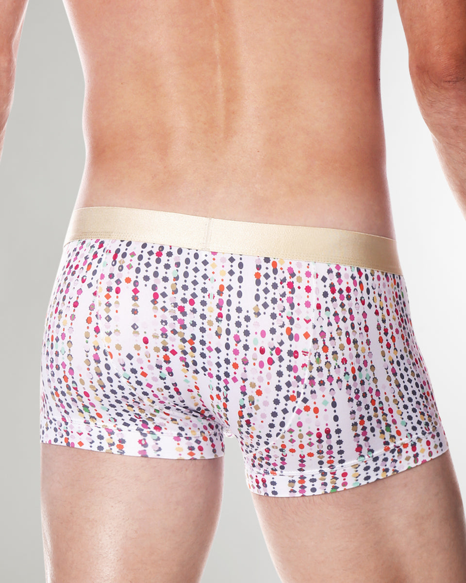 Parke & Ronen Printed Low-Rise Trunk Parke & Ronen Printed Low-Rise Trunk Show-white-gala
