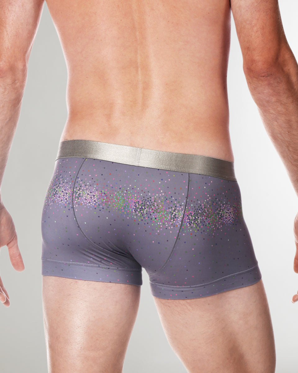 Parke & Ronen Printed Low Rise Trunk Titanium-sparkle