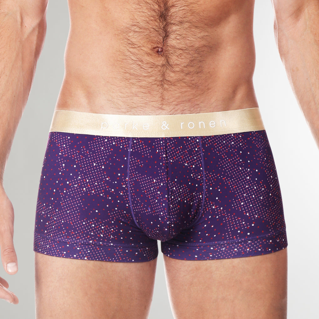 Parke & Ronen Printed Low-Rise Trunk Parke & Ronen Printed Low-Rise Trunk Violet-andromeda