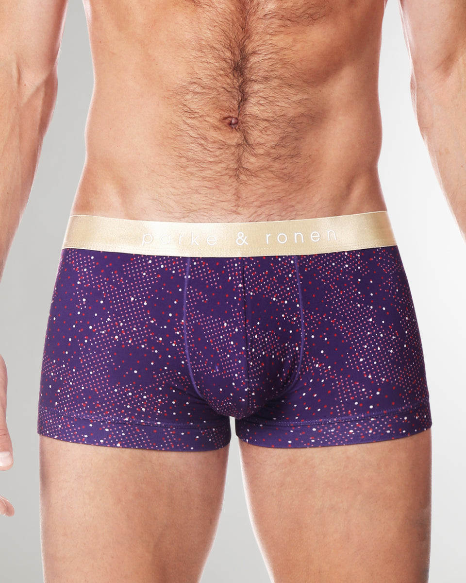 Parke & Ronen Printed Low-Rise Trunk Parke & Ronen Printed Low-Rise Trunk Violet-andromeda
