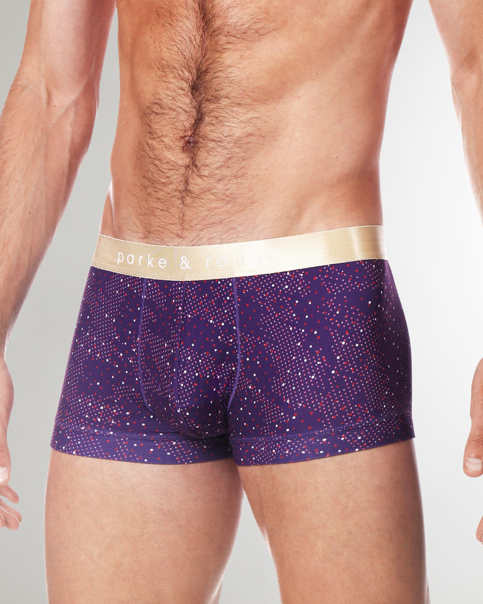 Parke & Ronen Printed Low-Rise Trunk Parke & Ronen Printed Low-Rise Trunk Violet-andromeda