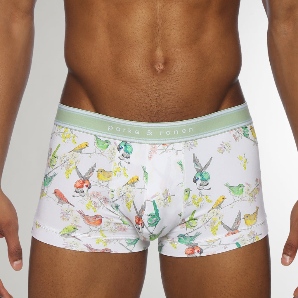 Parke & Ronen Bird Song Low Rise Trunk Bird-song-white