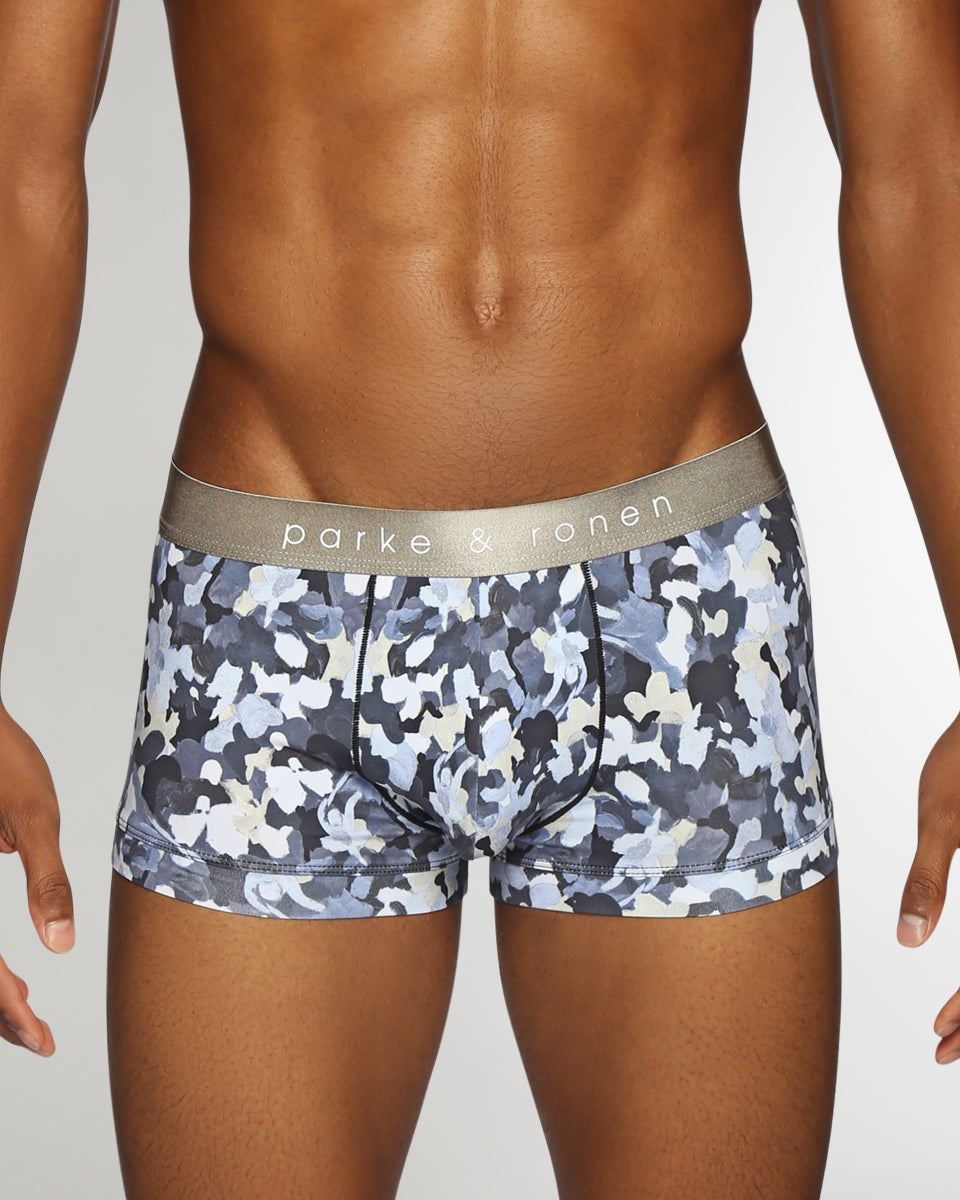 Parke & Ronen Printed Low-Rise Trunk Woodland-grey