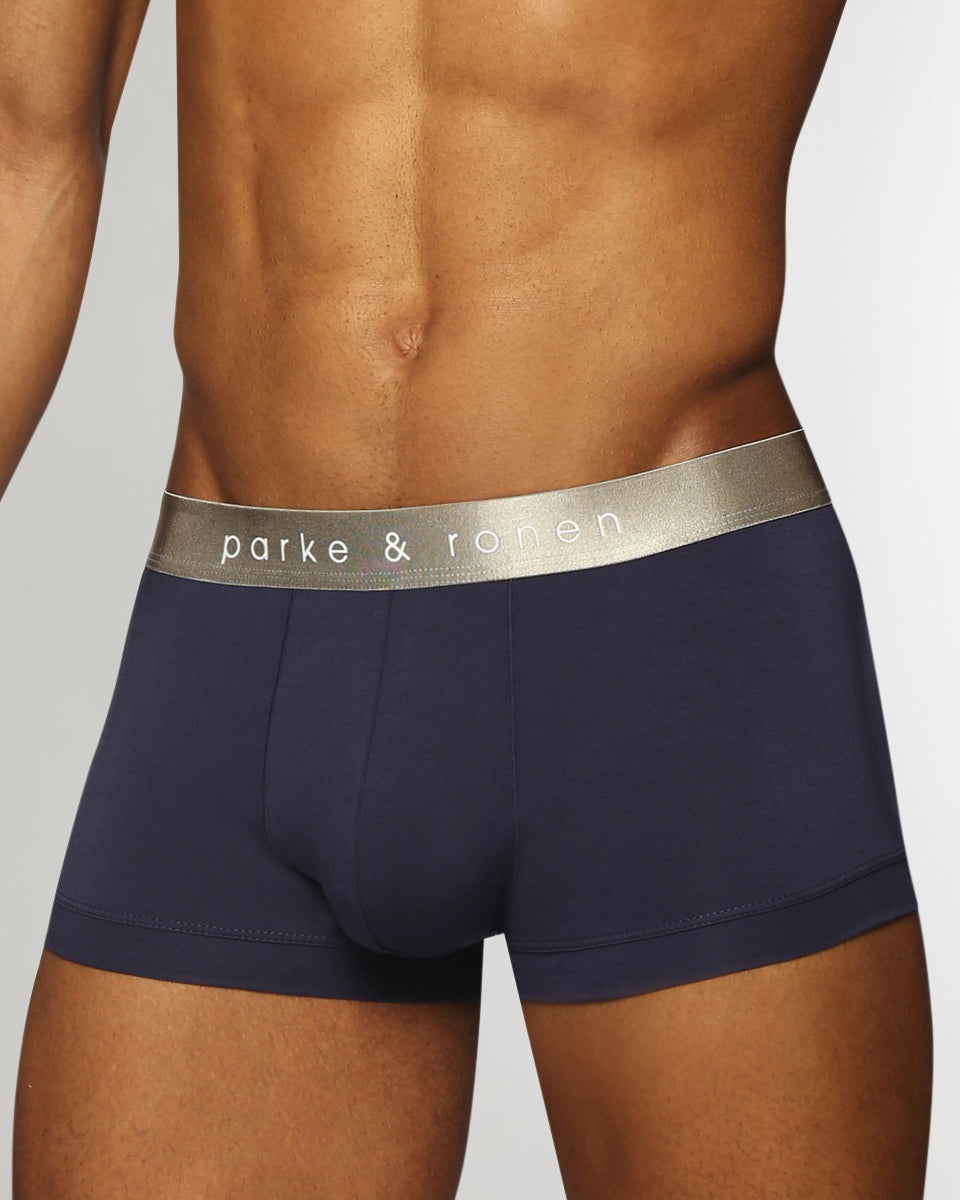 Parke & Ronen Solid Low-Rise Trunk Parke & Ronen Solid Low-Rise Trunk Navy