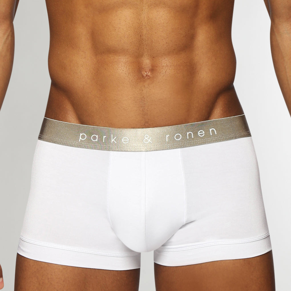 Parke & Ronen Solid Low-Rise Trunk Parke & Ronen Solid Low-Rise Trunk White