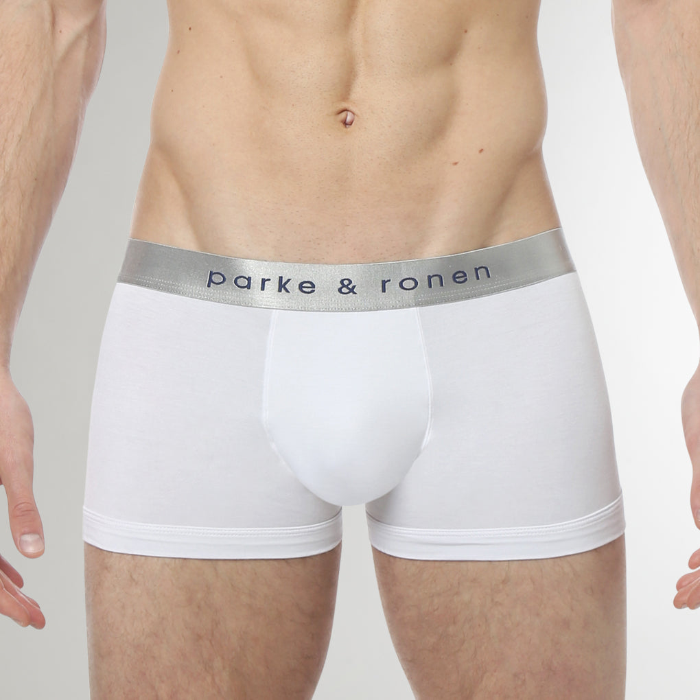 Parke & Ronen Solid Low-Rise Trunk Parke & Ronen Solid Low-Rise Trunk White
