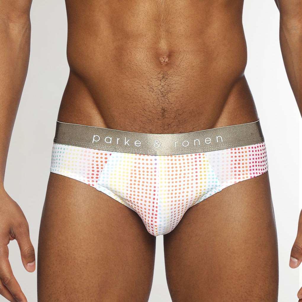 Parke & Ronen Pride Funfetti Low-Rise Brief Funfetti-white