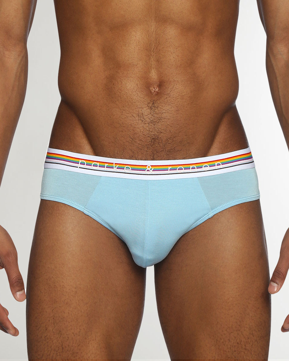 Parke & Ronen Pride Solid Low-Rise Brief Blue-dreams