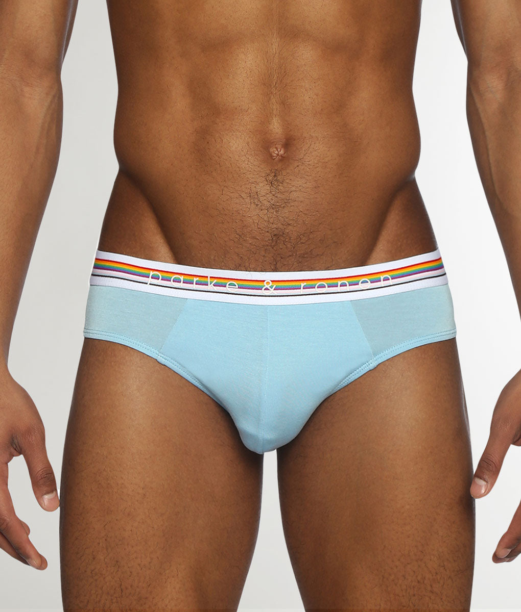 Parke & Ronen Pride Solid Low-Rise Brief Blue-dreams