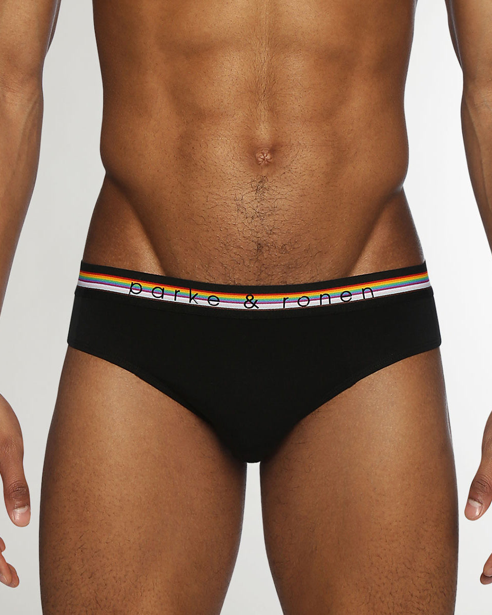 Parke & Ronen Pride Solid Low-Rise Brief Eclipse-black