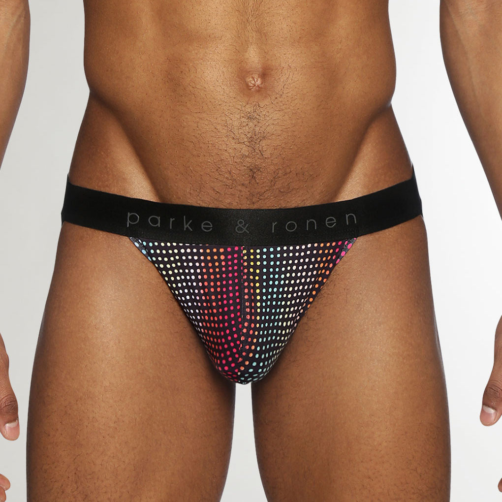 Parke & Ronen Pride Funfetti Jockstrap Black