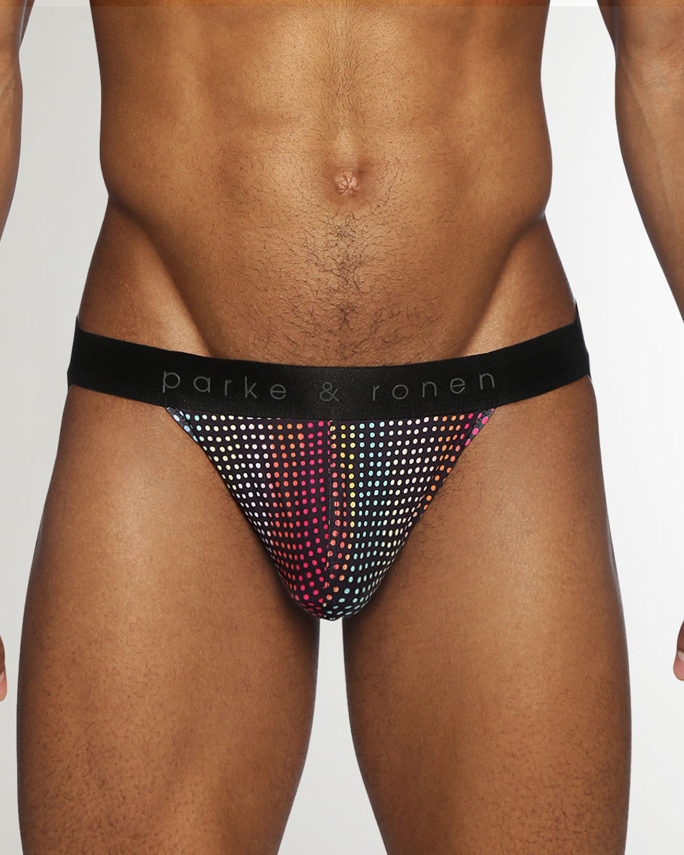 Parke & Ronen Pride Funfetti Jockstrap Black
