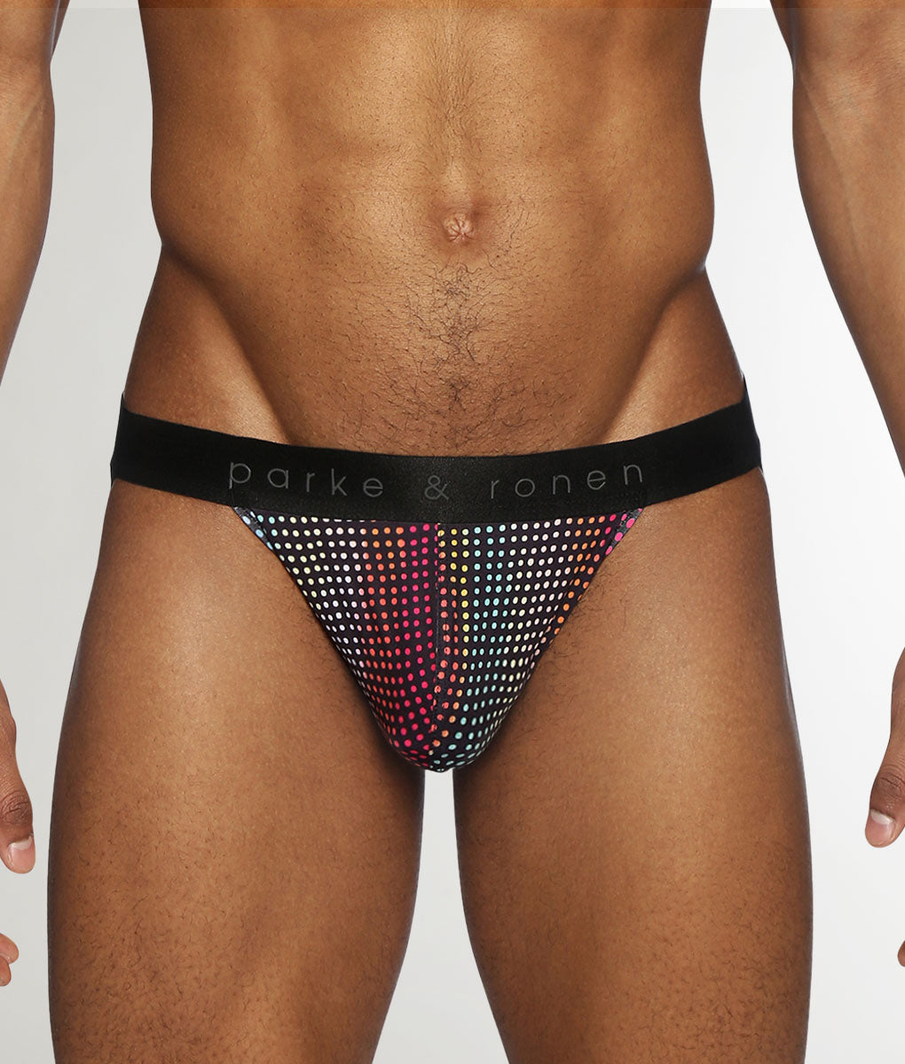 Parke & Ronen Pride Funfetti Jockstrap Black