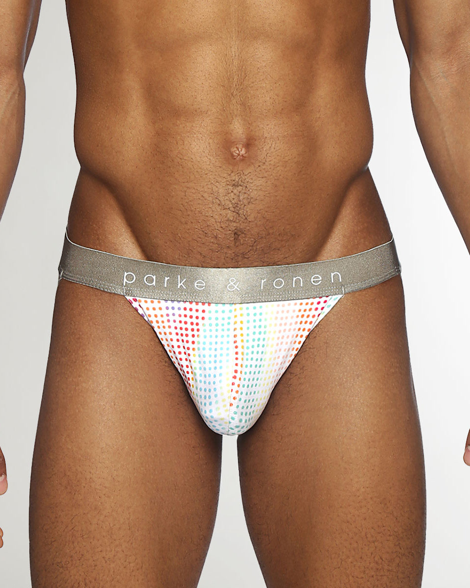 Parke & Ronen Pride Funfetti Jockstrap White