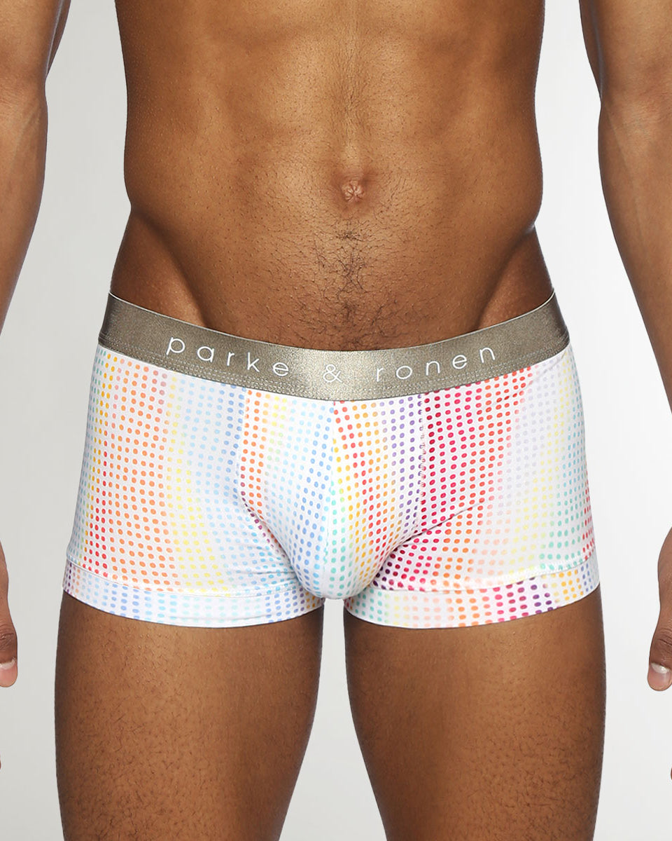 Parke & Ronen Pride Funfetti Low-Rise Trunk White