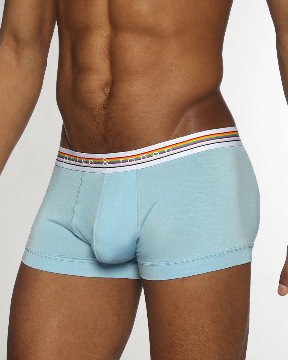 Parke & Ronen Pride Solid Low-Rise Trunk Blue-dreams