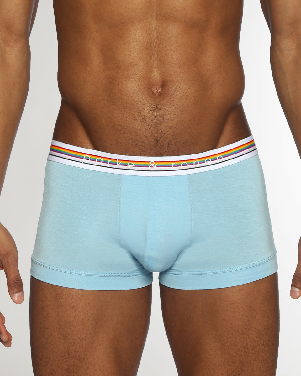 Parke & Ronen Pride Solid Low-Rise Trunk Blue-dreams