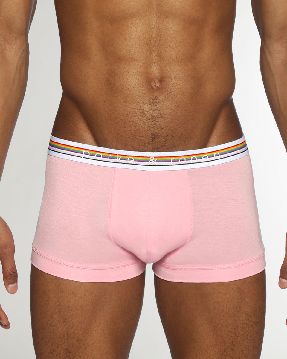 Parke & Ronen Pride Solid Low-Rise Trunk Blush-pink