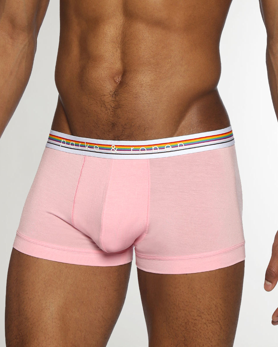Parke & Ronen Pride Solid Low-Rise Trunk Blush-pink