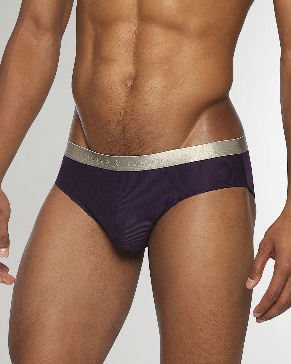 Parke & Ronen Boudoir Nylon Low-Rise Brief Plum
