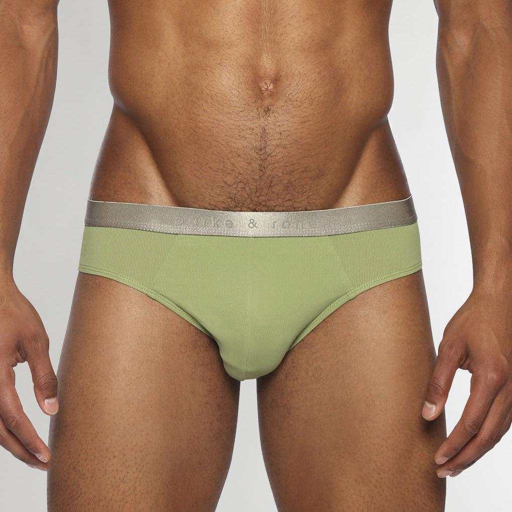Parke & Ronen Boudoir Nylon Low-Rise Brief Sage