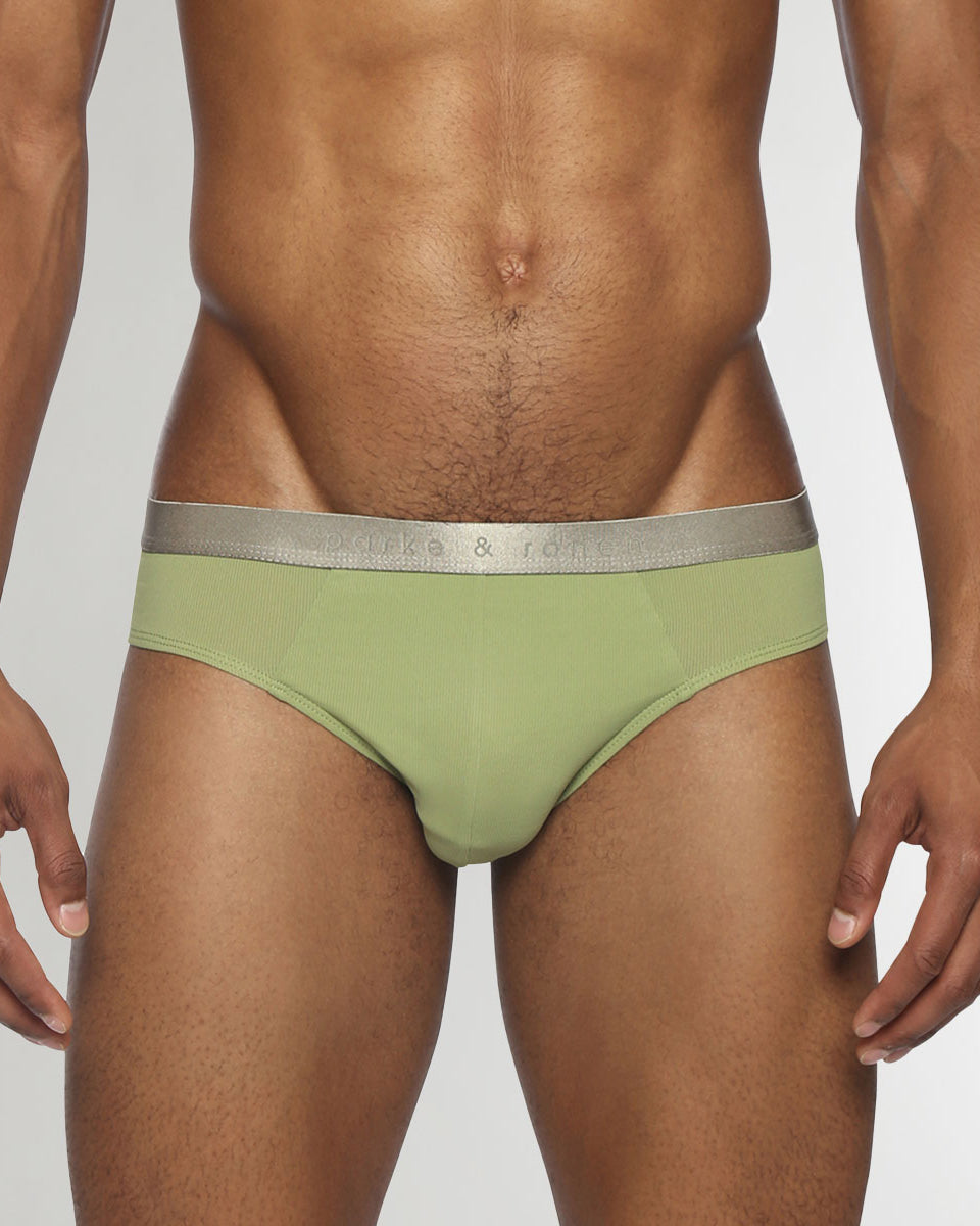 Parke & Ronen Boudoir Nylon Low-Rise Brief Sage