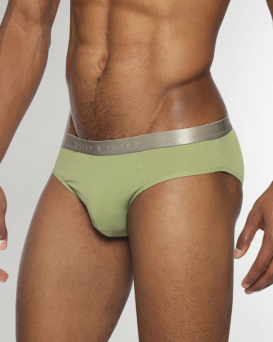 Parke & Ronen Boudoir Nylon Low-Rise Brief Sage