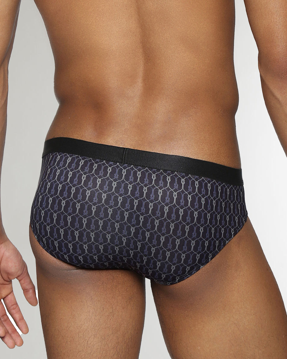 Parke & Ronen Sailors Knot Printed Low-Rise Brief Black