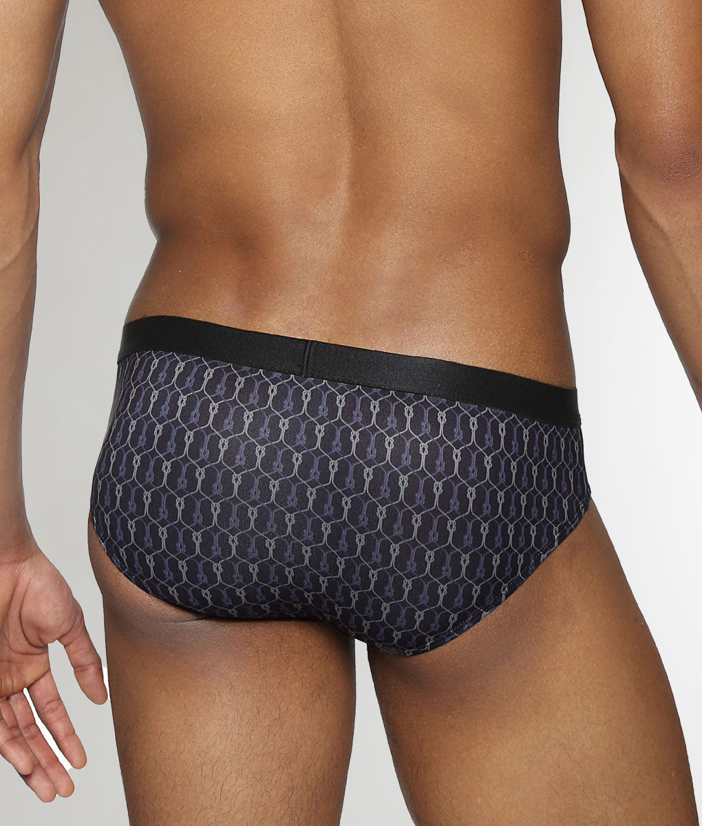 Parke & Ronen Sailors Knot Printed Low-Rise Brief Black