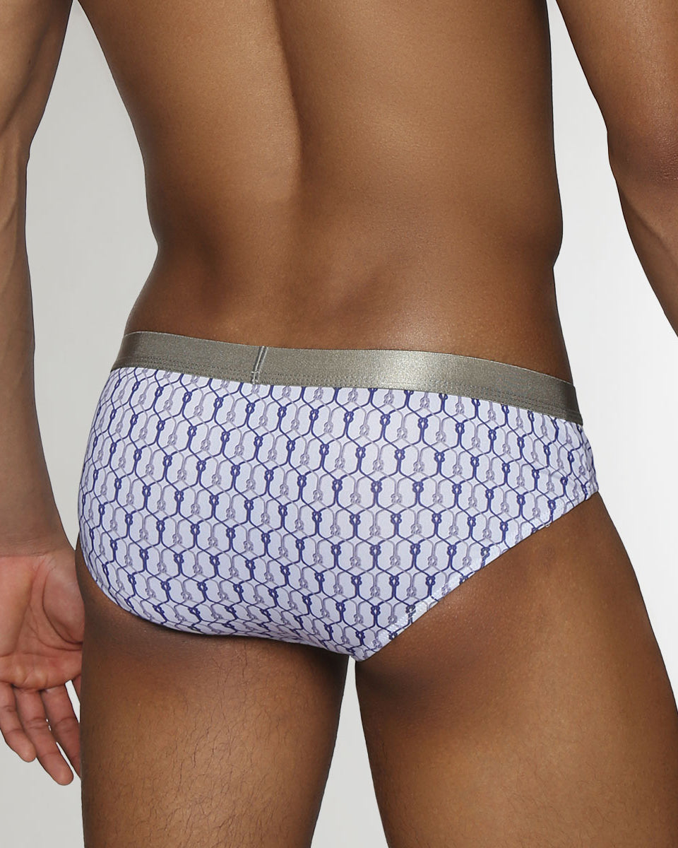 Parke & Ronen Sailors Knot Printed Low-Rise Brief Blue