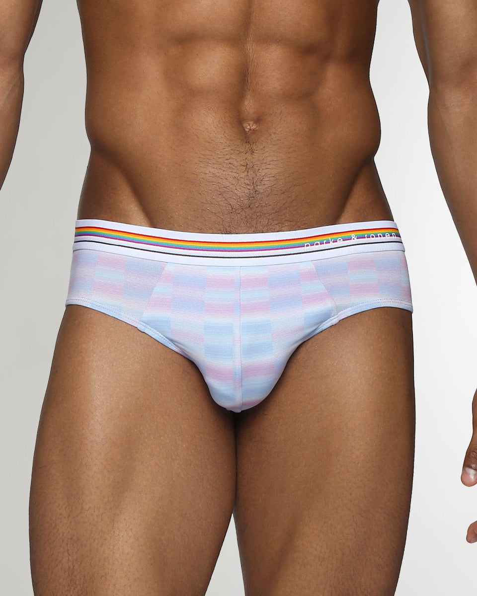 Parke & Ronen Printed Pride Low-Rise Brief Lavender-pride