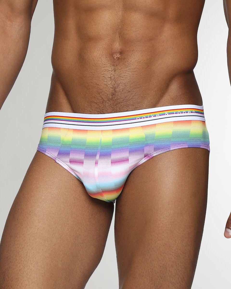 Parke & Ronen Printed Pride Low-Rise Brief Paradise-pride