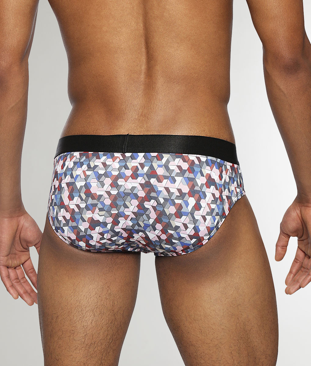 Parke & Ronen Honey Comb Printed Low Rise Brief Vamp