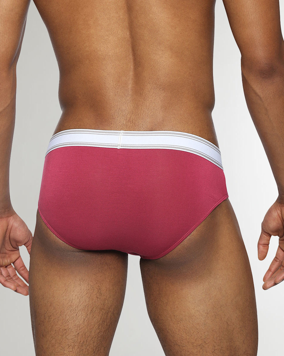 Parke & Ronen Retro Solid Low-Rise Brief Ruby