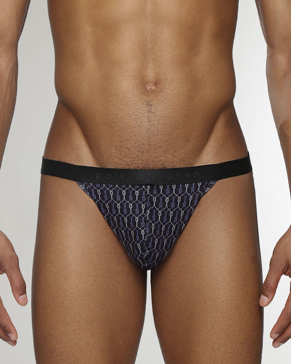 Parke & Ronen Sailors Knot Printed Jockstrap Black