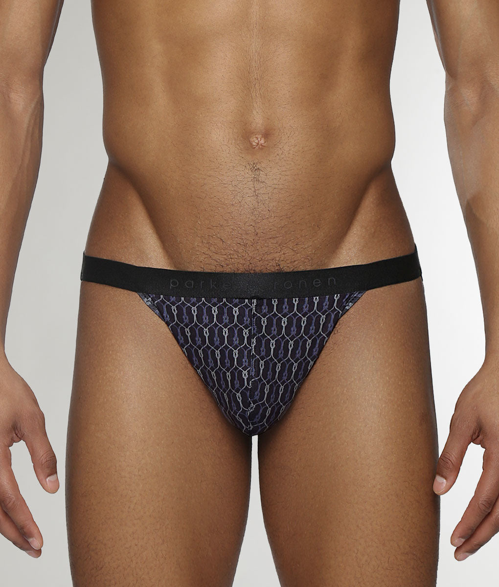 Parke & Ronen Sailors Knot Printed Jockstrap Black