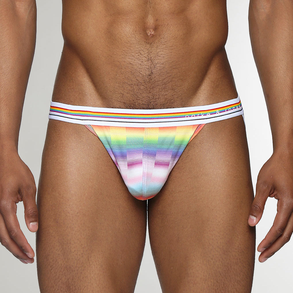 Parke & Ronen Printed Pride Low-Rise Jockstrap Paradise-pride