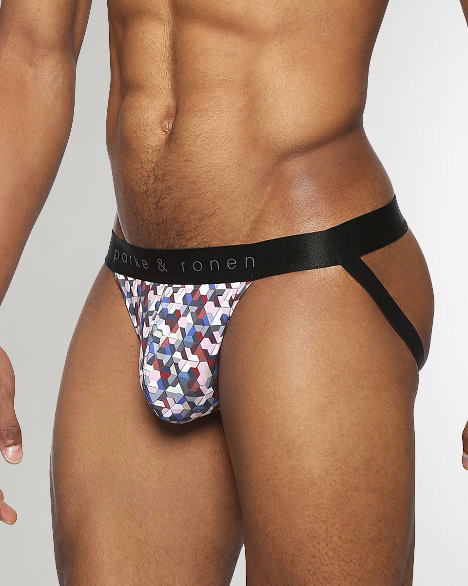 Parke & Ronen Honey Comb Printed Jockstrap Vamp