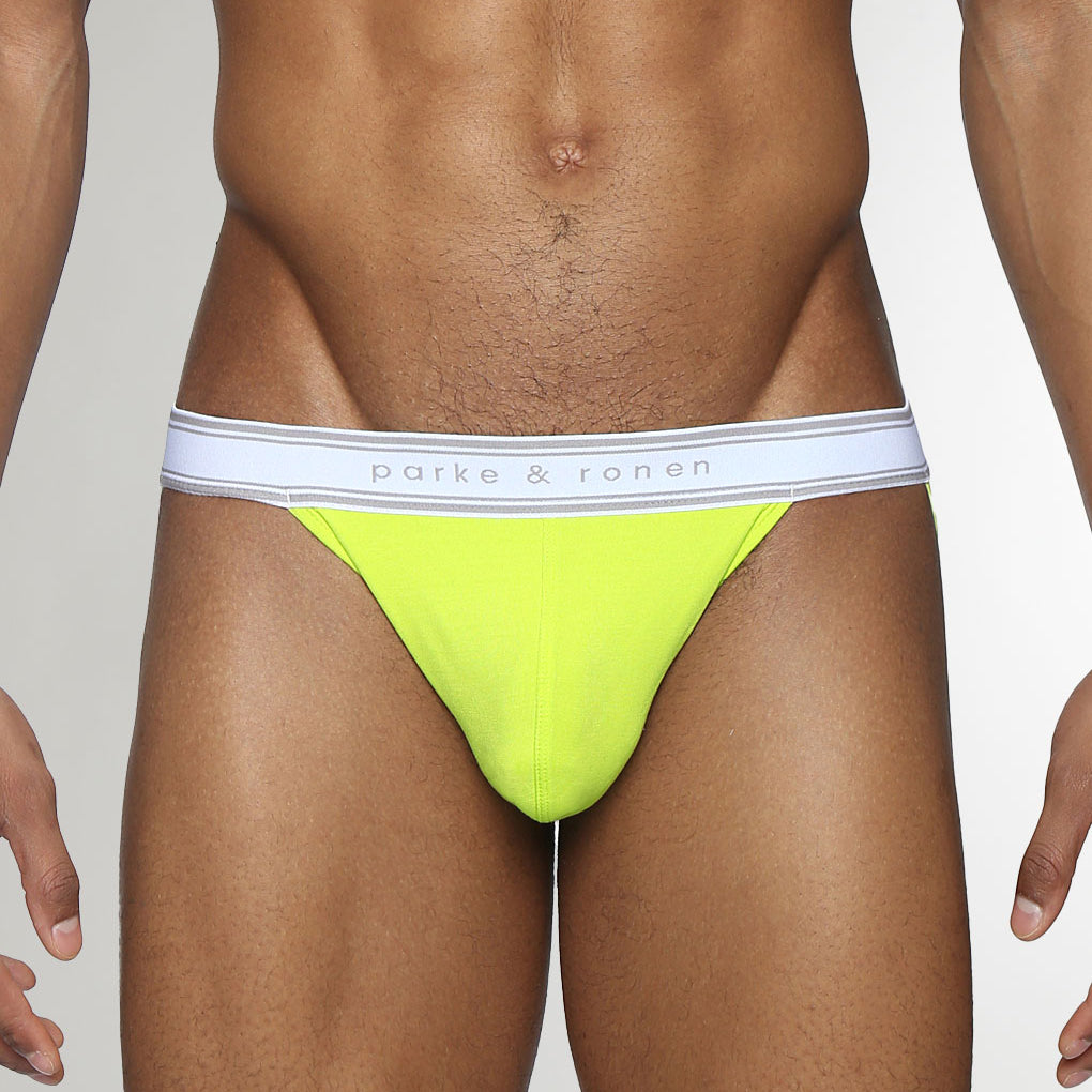 Parke & Ronen Retro Solid Jock Strap Lime-pop