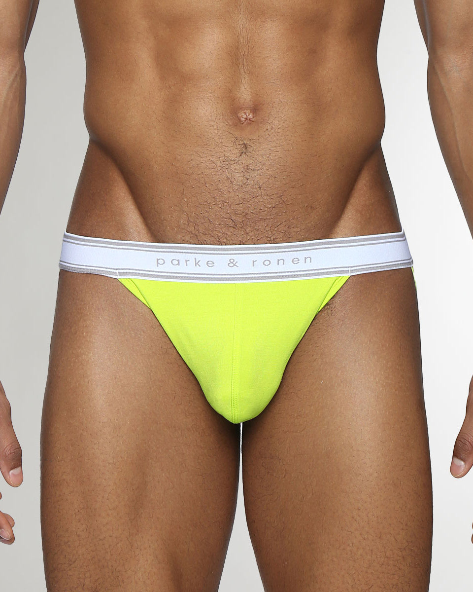 Parke & Ronen Retro Solid Jock Strap Lime-pop