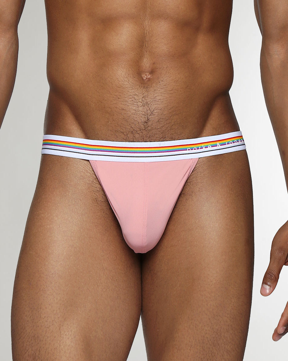 Parke & Ronen Boudoir Pride Nylon Low-Rise Thong Peach