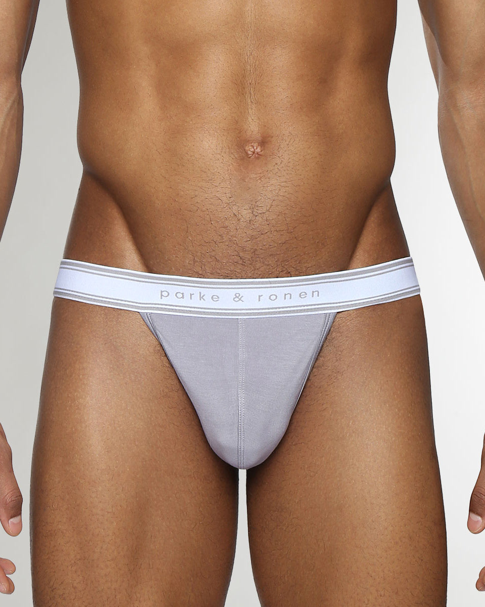 Parke & Ronen Retro Solid Thong Mist-grey