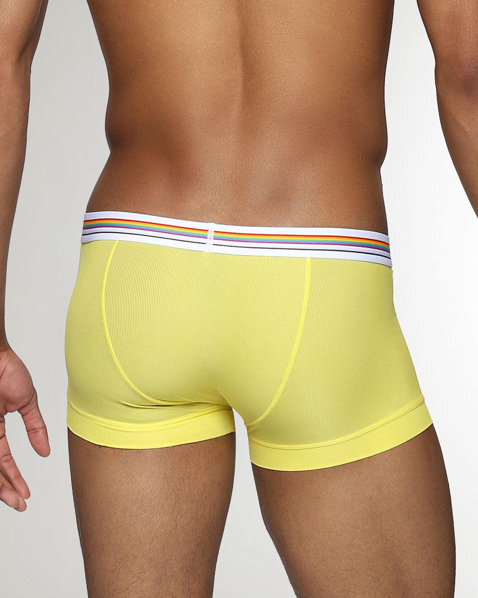 Parke & Ronen Boudoir Pride Nylon Low-Rise Trunk Canary