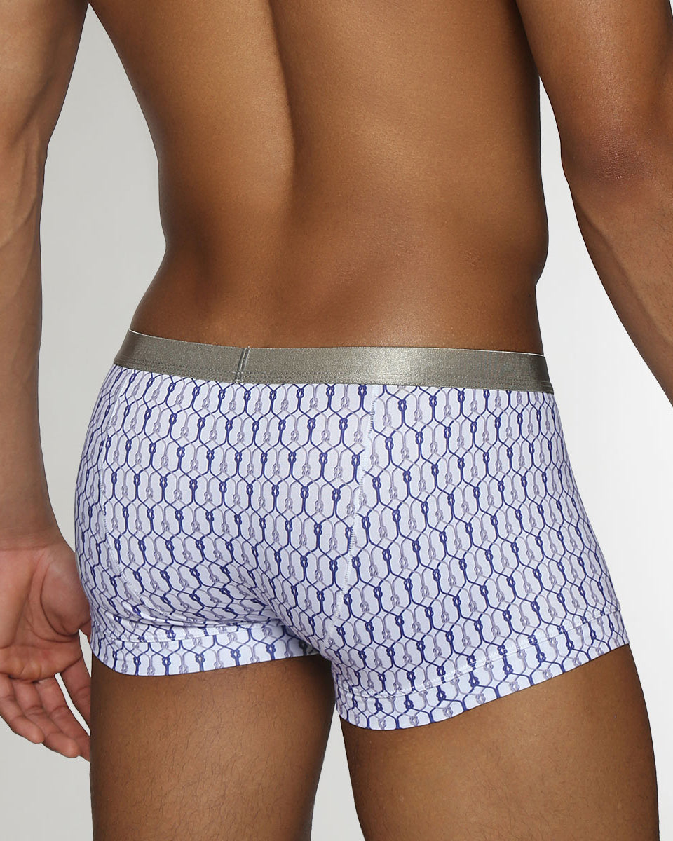 Parke & Ronen Sailors Knot Printed Low-Rise Trunk Blue