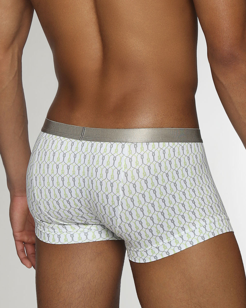 Parke & Ronen Sailors Knot Printed Low-Rise Trunk Lime