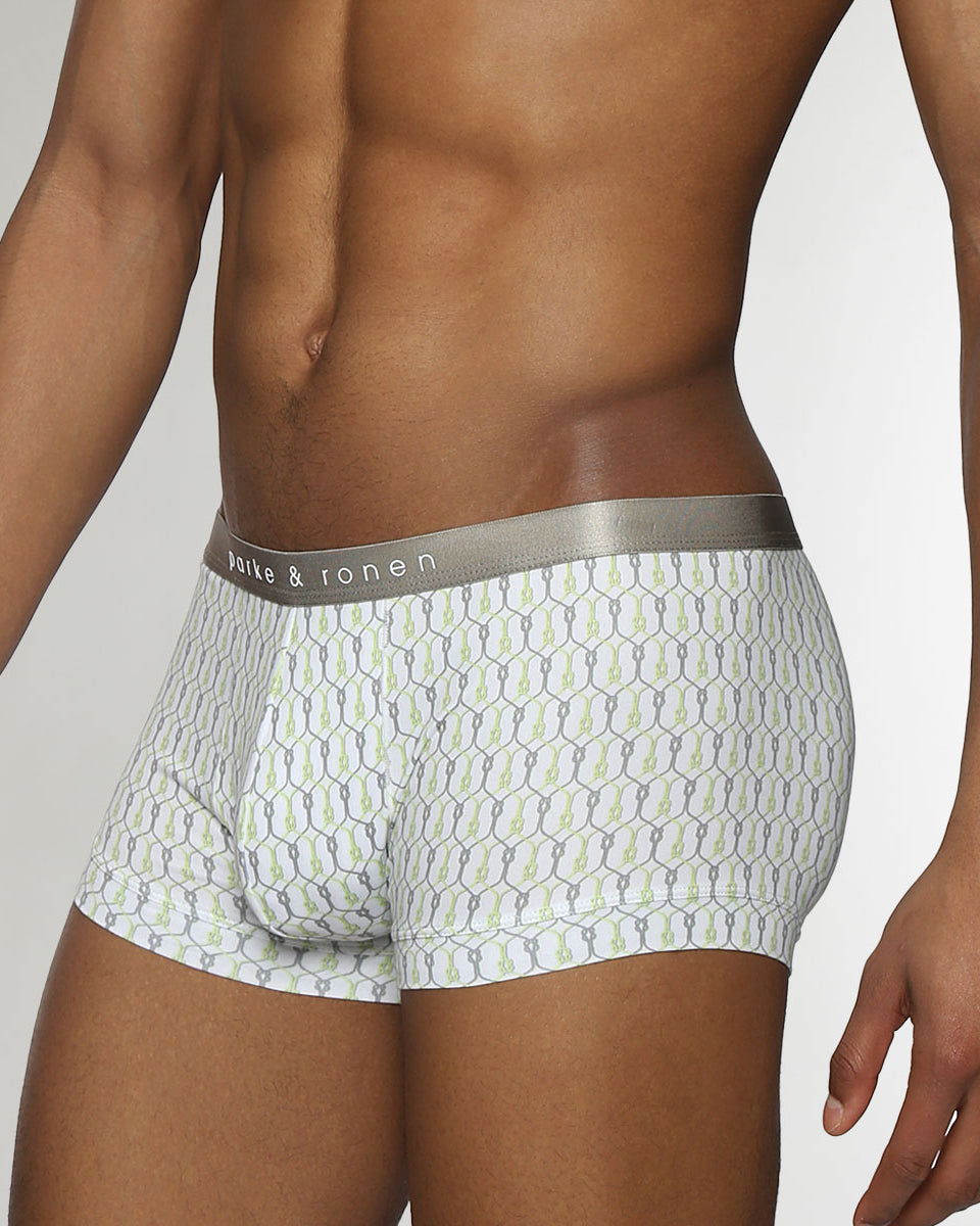Parke & Ronen Sailors Knot Printed Low-Rise Trunk Lime